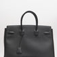 Hermes Limited Shadow Birkin 35 Handbag Y:2020 Silver Hardware Swift Black