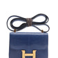 Hermes Mini Constance Micro Shoulder Bag D:2019 Lizard Blue Saphir