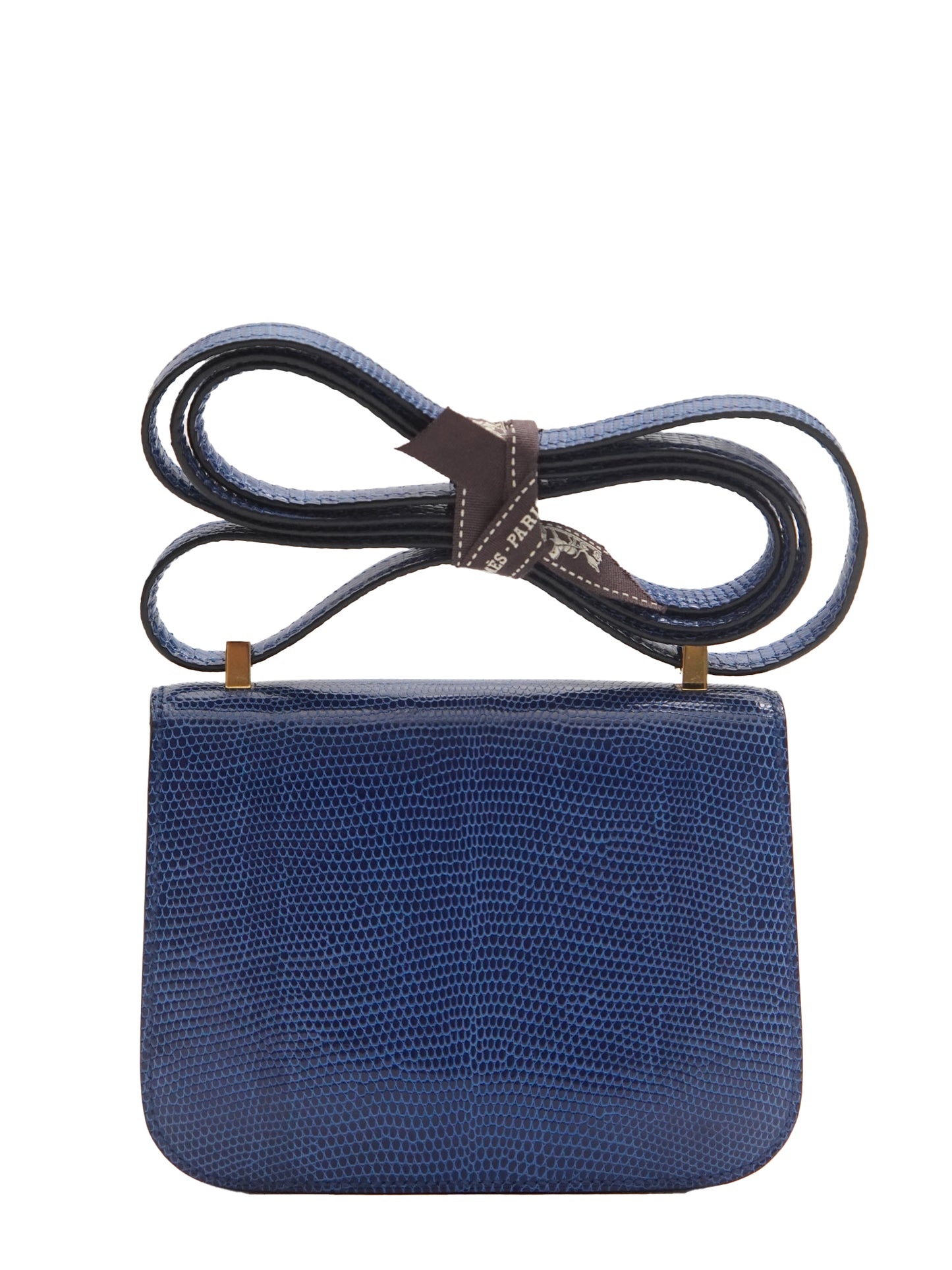 Hermes Mini Constance Micro Shoulder Bag D:2019 Lizard Blue Saphir