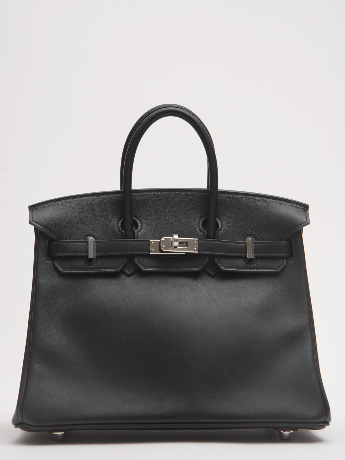 Hermes Birkin 25 handbag Swift A black silver hardware