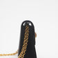 Celine chain shoulder bag suede black