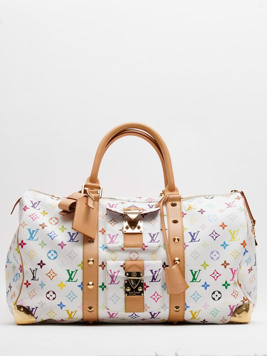 Louis Vuitton Keepall Boston Handbag M92641 Canvas Multicolor