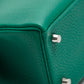 Hermes Kelly 25 Handbag Togo B Engraved Vert Vertigo Silver Hardware