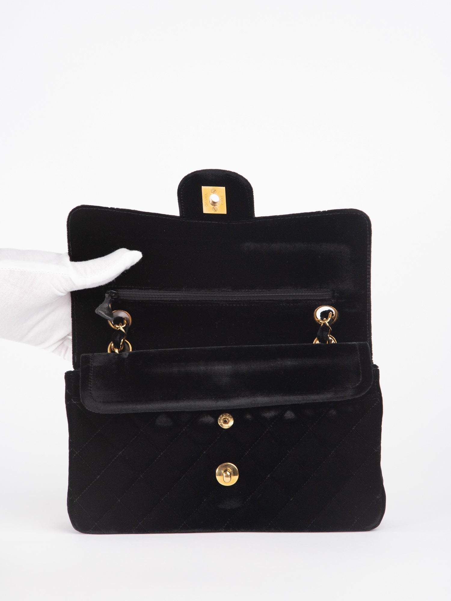 chanel bag and wallet vintage black
