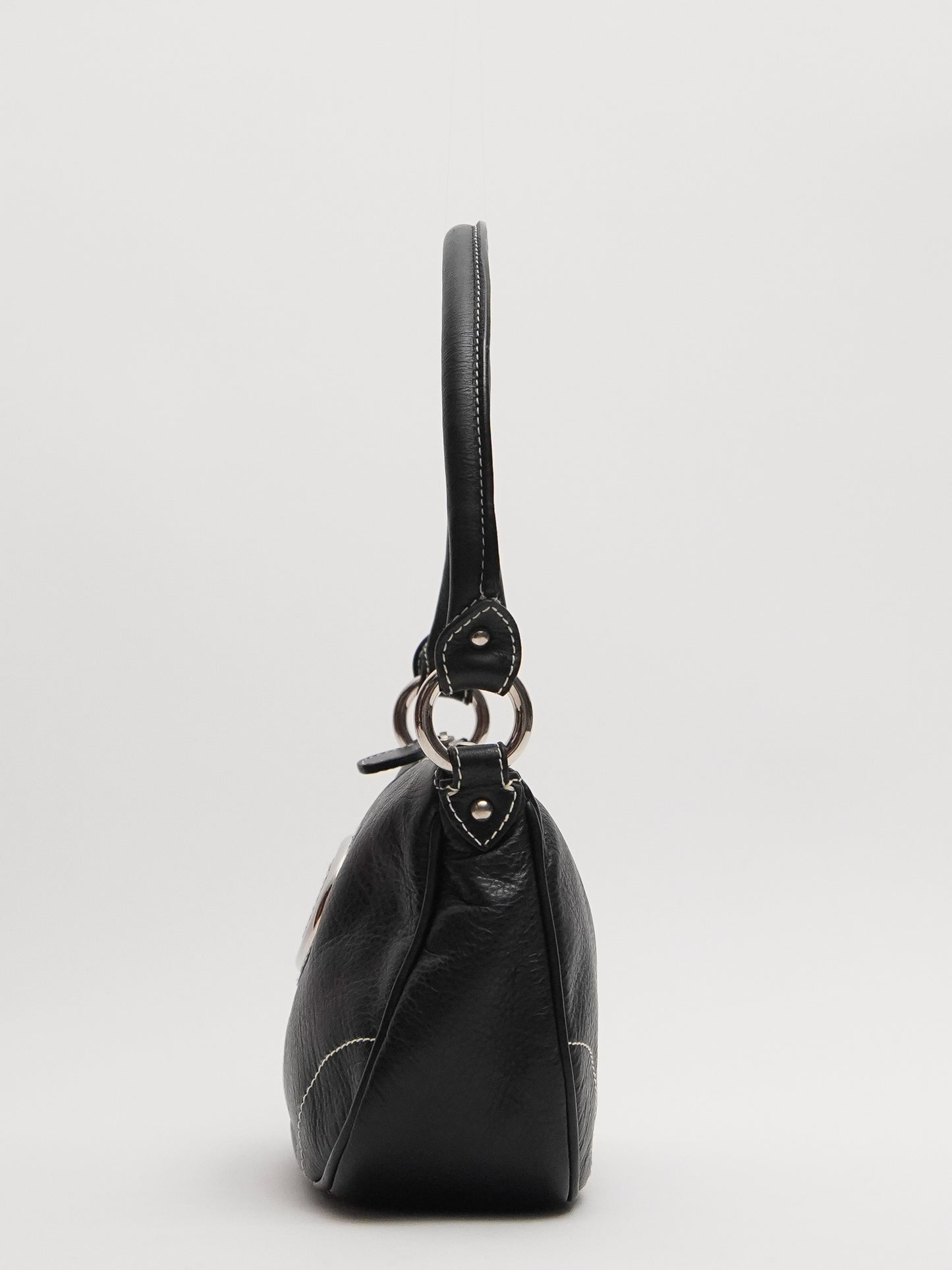 Dior Trotter One Shoulder Bag Leather Calf Black