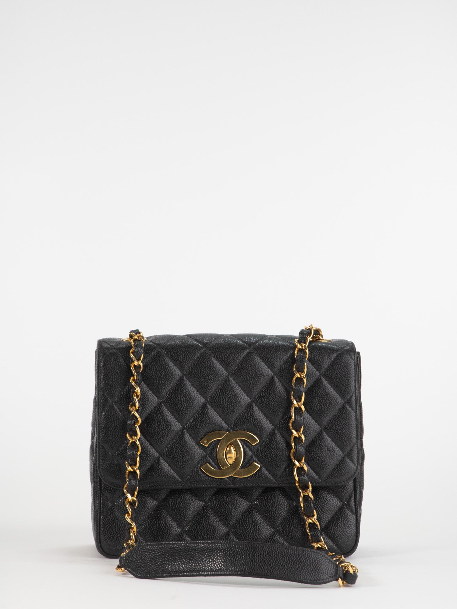All Old Stuff - Chanel Vintage Ladies Shoulder Bag Caviar Skin Black