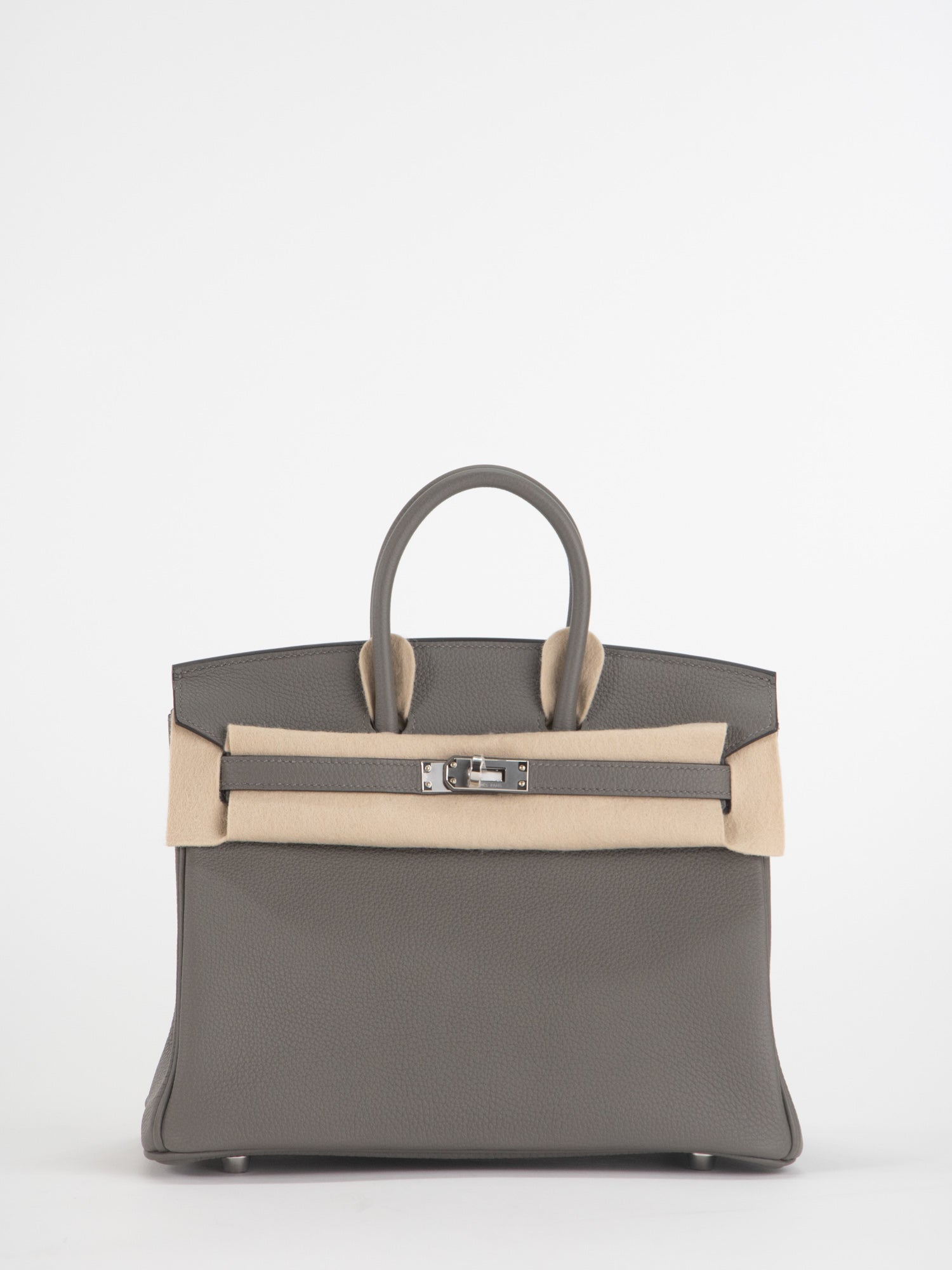 Hermes Birkin 25 Veau Jonathan Graphite GHW Handbag, NEW Full Set 2022