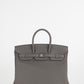 Hermes New Birkin 25 Handbag B: 2023 Silver hardware Togo leather Grimeyer