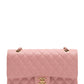 Chanel Classic Flap Matelasse Chain Shoulder Bag Caviar Skin Pink Sakura Pink