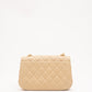 Chanel V flap matelasse handbag lambskin beige