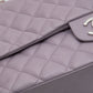 Chanel Matelasse Heart Chain Shoulder Flap Bag Lambskin Purple