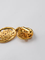 シャネル 95A ココマーク 3連 イヤリング 金メッキ ゴールド