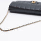 Chanel Chocolate Bar Chain Shoulder Bag Lambskin Black Gold Hardware