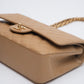 Chanel Classic Flap Shoulder Bag Medium Matelasse Chain Caviar Skin Beige Gold Hardware