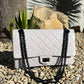 Chanel 2.55 Bag Matelasse Shoulder Bag Leather Calf White