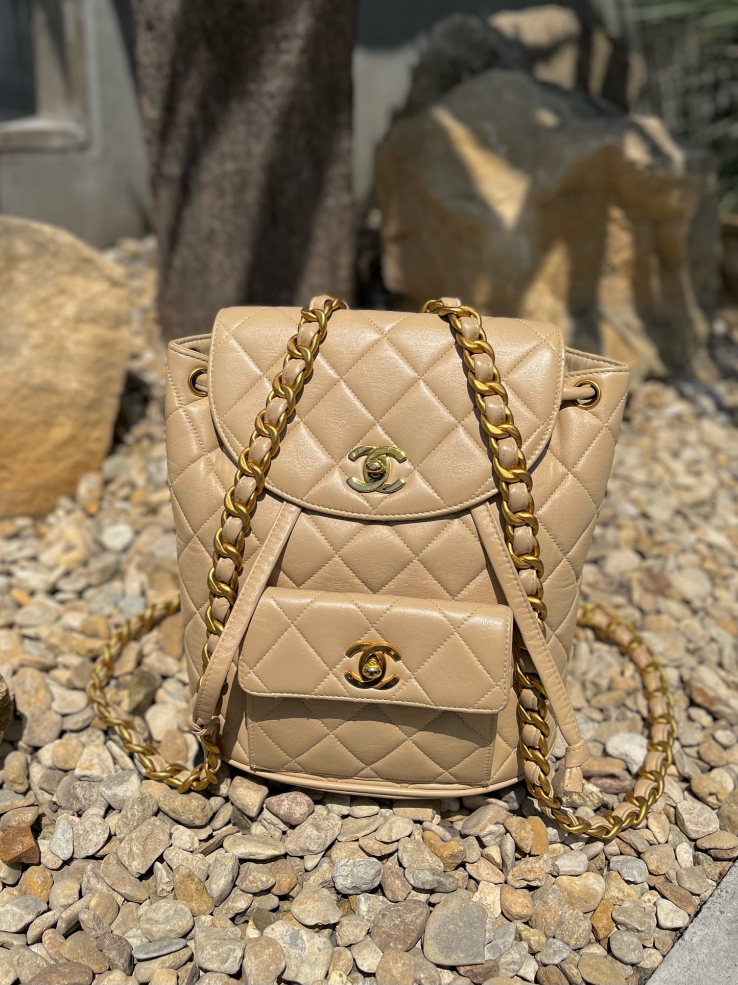 Chanel Quilted Mini Duma Backpack - Brown Backpacks, Handbags