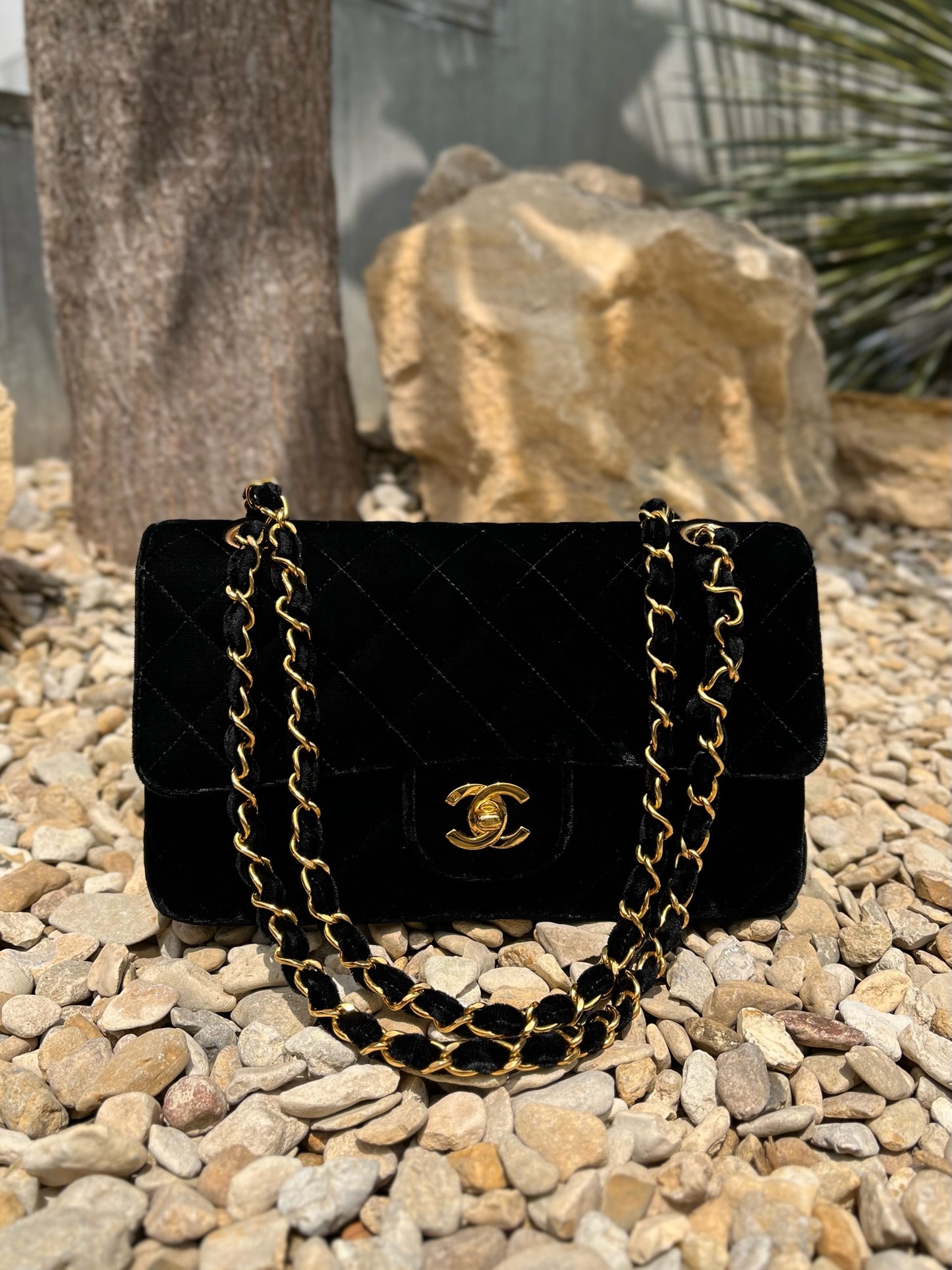 Chanel Classic Flap Bijou Chain Shoulder Bag Black Lambskin 77726