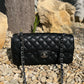 Chanel Istwaist Shoulder Bag Caviar Skin Black Silver Hardware