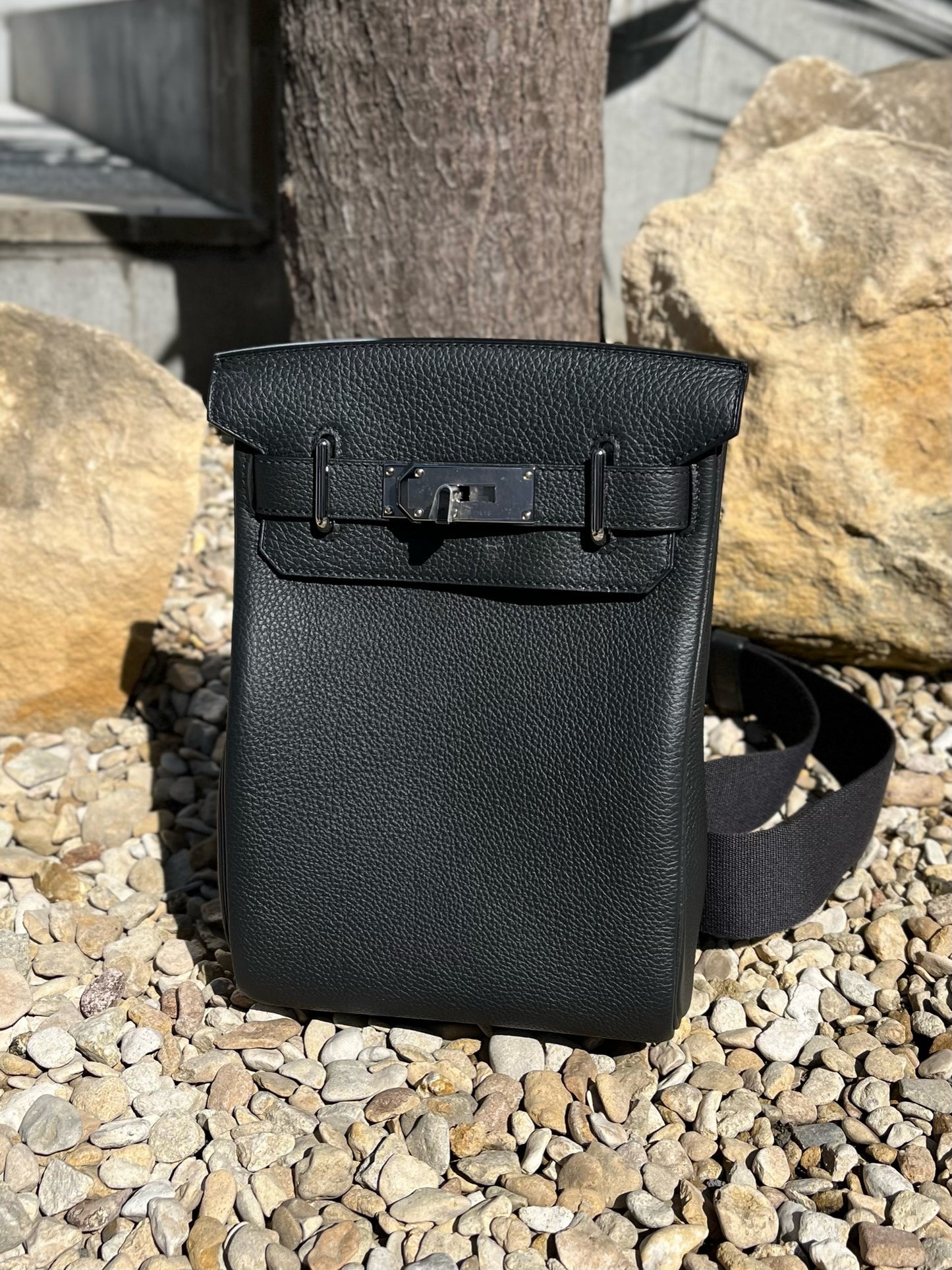 エルメス 新品 アッカド PM ショルダーバッグ B:2023年 シルバー金具 トゴ  プロン
