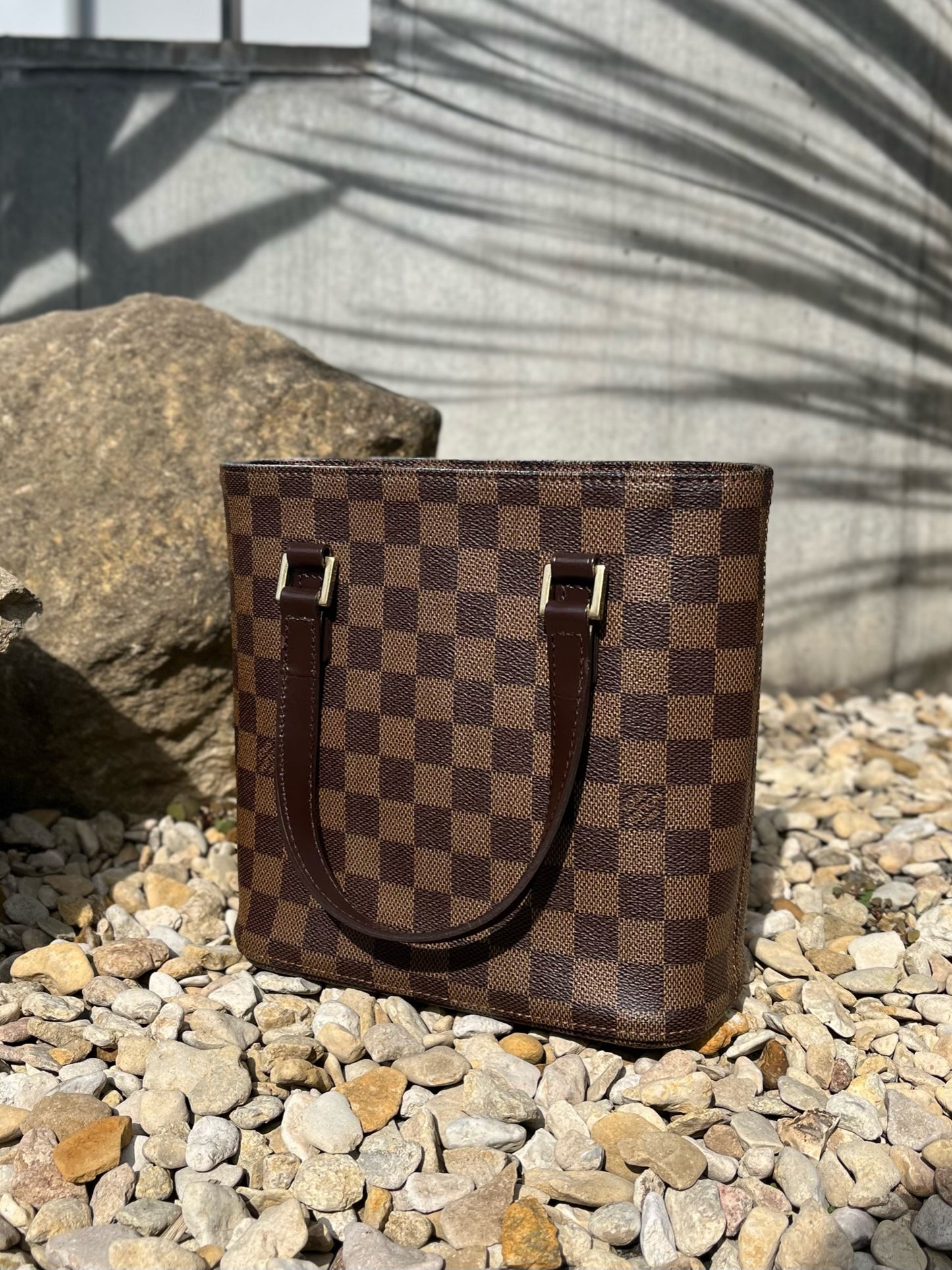 Louis Vuitton N51171 Vavant PM Damier Handbag Brown Canvas
