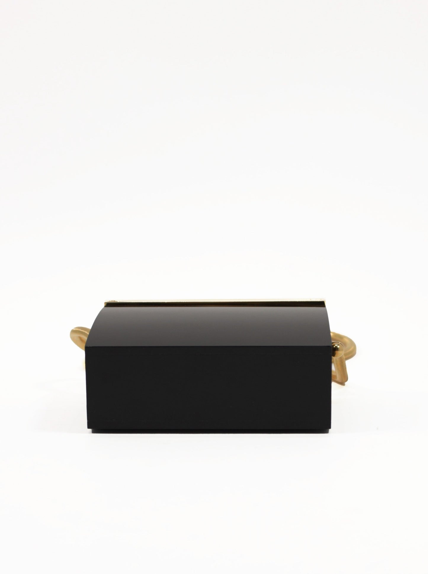 Chanel PVC Box Shoulder Bag Plastic Black Gold