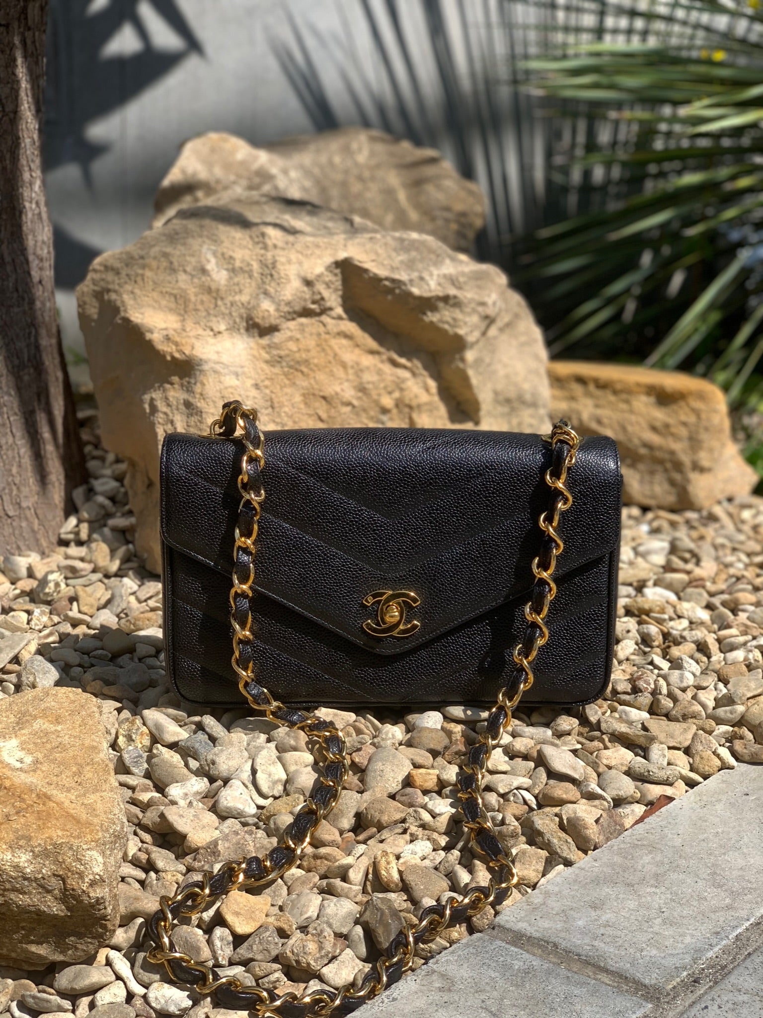 Vintage CHANEL Velvet Micro Mini Flap Bag Black Evening handbag twist lock